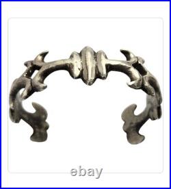 Authentic Vintage Navajo Sterling Silver Cast Bracelet