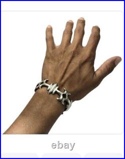Authentic Vintage Navajo Sterling Silver Cast Bracelet