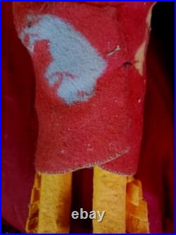 Awesome Pair Of Vintage Native American 12 Skootum Dolls As Found Original