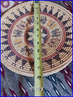 Awesome Vintage Native American Navajo Dine Fabulous Pictorial Basket Super