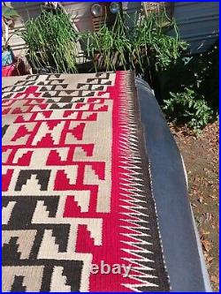 Awesome Vintage Native American Navajo Rug Right Colors Very Nice