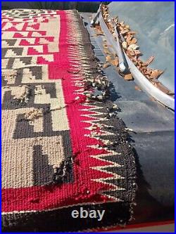 Awesome Vintage Native American Navajo Rug Right Colors Very Nice