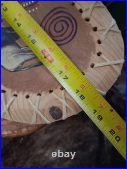 Awesome Vintage Native American Painted Wooden Bowl Batea Very Nice