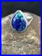 Azurite Navajo Sterling Silver Blue Green Ring Size 10 20078