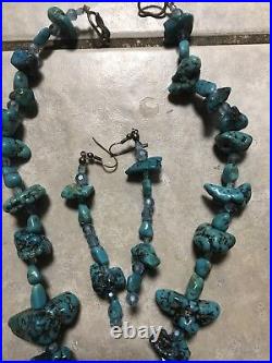 Beautiful Natural Turquoise Necklace Native American Vintage