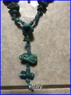 Beautiful Natural Turquoise Necklace Native American Vintage