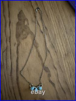 Beautiful Turquoise Necklace Sterling Silver Vintage Navajo Jewelry