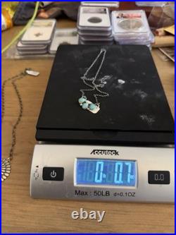 Beautiful Turquoise Necklace Sterling Silver Vintage Navajo Jewelry