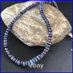 Blue Gilson Opal Navajo Pearls Sterling Silver Necklace 18 14534