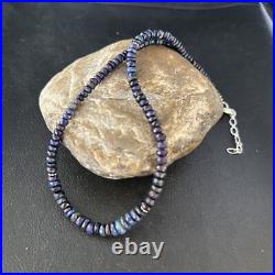 Blue Gilson Opal Navajo Pearls Sterling Silver Necklace 18 14534