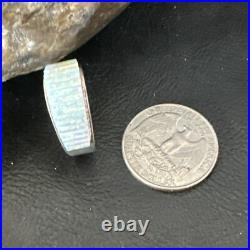 Blue Gilson Opal Navajo Sterling Silver Band Inlay Ring Size 6 18801