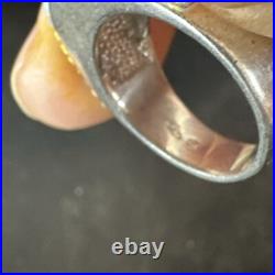 Blue Gilson Opal Navajo Sterling Silver Band Inlay Ring Size 6 18801