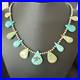 Blue Green Turquoise Navajo Pearls Sterling Silver 20 Necklace 19245
