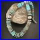 Blue Green Turquoise Navajo Sterling Silver Necklace 21 16958