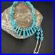 Blue Kingman Nugget Turquoise Navajo Sterling Silver Necklace 22 15534
