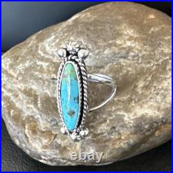 Blue Kingman Turquoise Navajo Sterling Silver Ring Size 7.5 18631 Blue Kingman Turquoise Navajo Sterling Silver Ring Size 7.5 18631