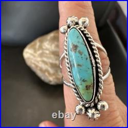 Blue Kingman Turquoise Navajo Sterling Silver Ring Size 7.5 18631 Blue Kingman Turquoise Navajo Sterling Silver Ring Size 7.5 18631