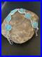 Blue Kingman Turquoise Rough Navajo Sterling Silver Link Bracelet 8 11648
