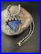Blue Lapis Cluster Pendant Navajo Sterling Silver Beads Necklace 20 18753