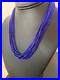 Blue Lapis Stabilized Heishi 10 Strand Sterling Silver Necklace 19 2018