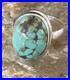 Blue Spiderweb Turquoise Navajo Sterling Silver Ring Size 6.5 11439