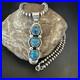Blue Turquoise 3 Stone Navajo Sterling Silver Cluster Pendant 18193