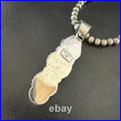 Blue Turquoise 3 Stone Navajo Sterling Silver Cluster Pendant 18193