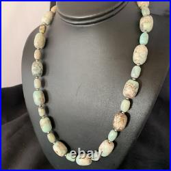 Blue Turquoise Bead Navajo Pearls Sterling Silver Necklace 20 12966 Blue Turquoise Bead Navajo Pearls Sterling Silver Necklace 20 12966