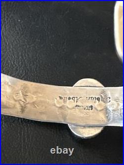 Blue Turquoise Navajo Sterling Silver Cuff Bracelet 15336