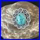 Blue Turquoise Navajo Sterling Silver Ring Sz 9.5 15505
