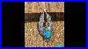 Boho Hippie Vintage Native American Eagle Turquoise Pendant Necklace Gift Box