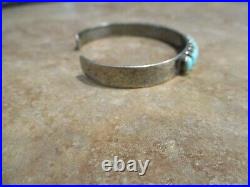 CHOICE Larger Vintage Navajo Sterling Silver Turquoise Row Bracelet