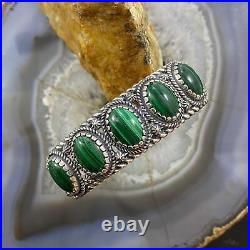 Carolyn Pollack Vintage Southwestern Style Sterling Malachite Bracelet For Women