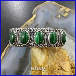 Carolyn Pollack Vintage Southwestern Style Sterling Malachite Bracelet For Women