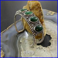 Carolyn Pollack Vintage Southwestern Style Sterling Malachite Bracelet For Women