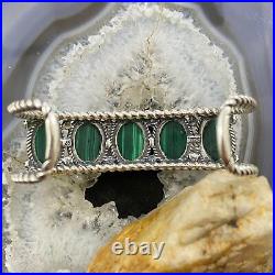Carolyn Pollack Vintage Southwestern Style Sterling Malachite Bracelet For Women