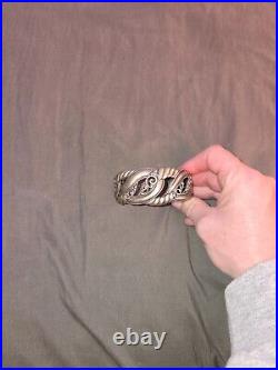 Carolyn Pollack Vintage Sterling Silver Large Decorated Links Bracelet For Women