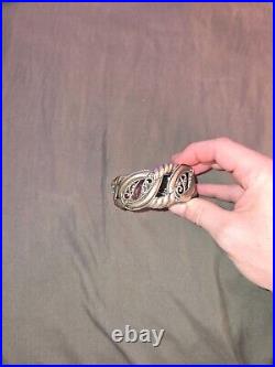 Carolyn Pollack Vintage Sterling Silver Large Decorated Links Bracelet For Women