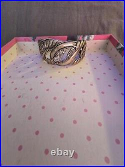 Carolyn Pollack Vintage Sterling Silver Large Decorated Links Bracelet For Women