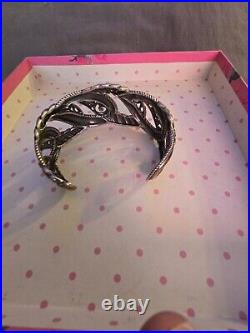 Carolyn Pollack Vintage Sterling Silver Large Decorated Links Bracelet For Women