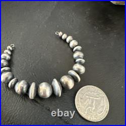 Children Navajo Pearls Sterling Silver Bead Stainless Wrap Bracelet 4.5 19022