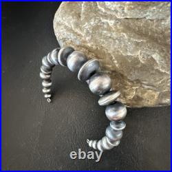 Children Navajo Pearls Sterling Silver Bead Stainless Wrap Bracelet 4.5 19022