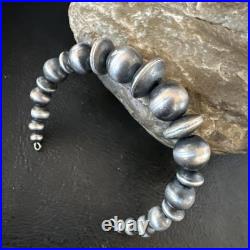 Children Navajo Pearls Sterling Silver Bead Stainless Wrap Bracelet 4.5 19022