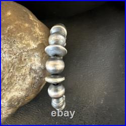 Children Navajo Pearls Sterling Silver Bead Stainless Wrap Bracelet 4.5 19022 Children Navajo Pearls Sterling Silver Bead Stainless Wrap Bracelet 4.5 19022