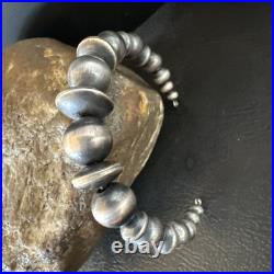 Children Navajo Pearls Sterling Silver Bead Stainless Wrap Bracelet 4.5 19022