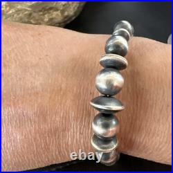 Children Navajo Pearls Sterling Silver Bead Stainless Wrap Bracelet 4.5 19022 Children Navajo Pearls Sterling Silver Bead Stainless Wrap Bracelet 4.5 19022