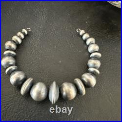Children Navajo Pearls Sterling Silver Bead Stainless Wrap Bracelet 4.5 19022