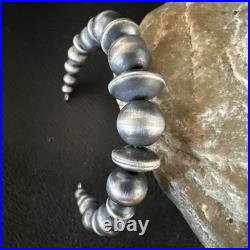 Children Navajo Pearls Sterling Silver Bead Stainless Wrap Bracelet 4.5 19022