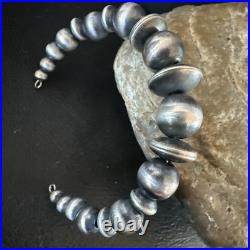 Children Navajo Pearls Sterling Silver Bead Stainless Wrap Bracelet 4.5 19022