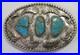David Tune Vintage Belt Buckle Navajo Turquoise Native American Sterling Silver